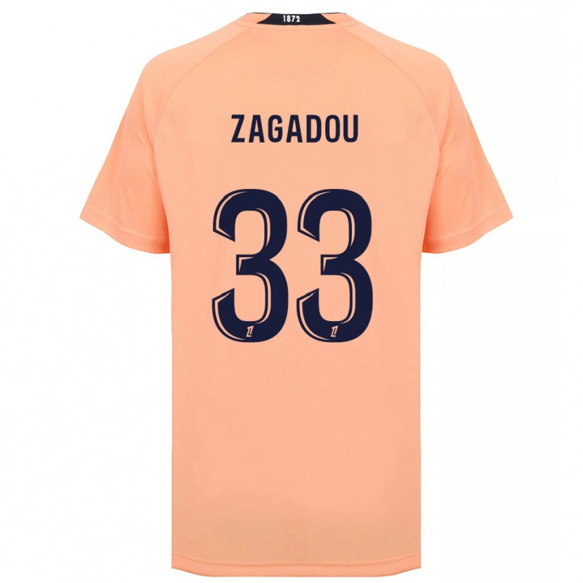Danxen Hombre Camiseta Stephan Zagadou #33 Naranja Azul Marino 2ª Equipación 2025/26 La Camisa México