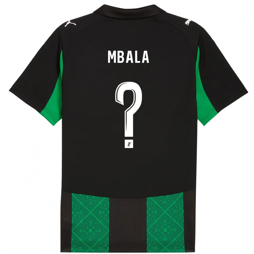 Danxen Hombre Camiseta Keny Mbala #0 Negro Verde 2ª Equipación 2025/26 La Camisa México