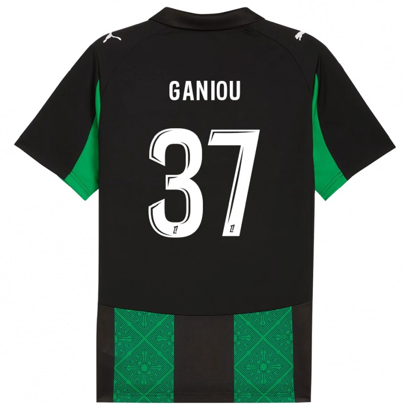 Danxen Hombre Camiseta Ismaëlo Ganiou #37 Negro Verde 2ª Equipación 2025/26 La Camisa México