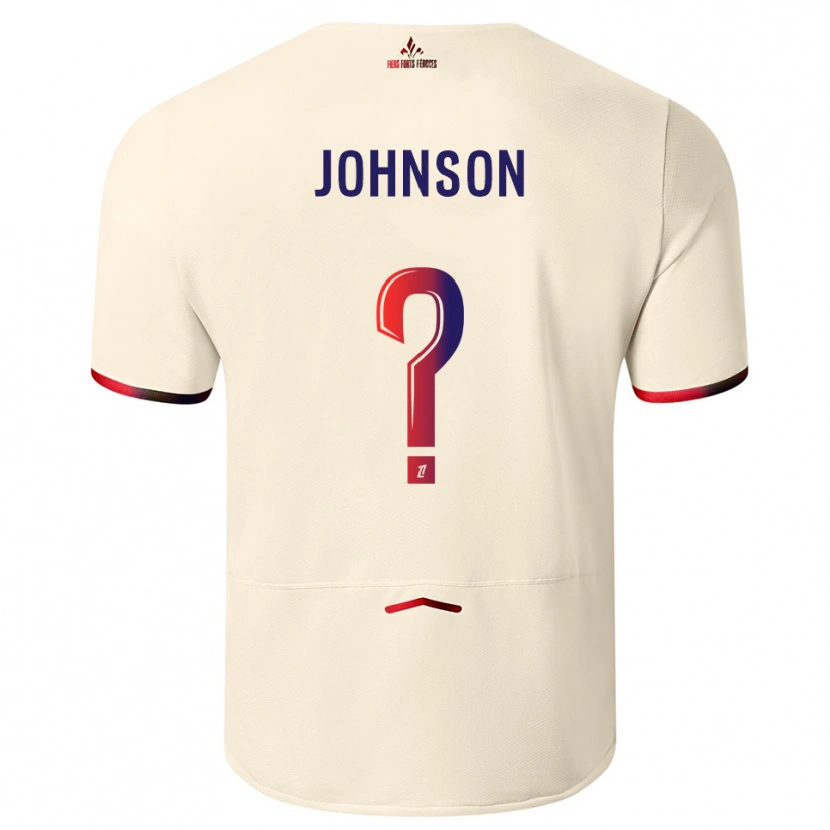 Danxen Hombre Camiseta Kédie Johnson #0 Blanquecino Rojo 2ª Equipación 2025/26 La Camisa México