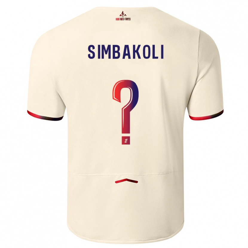 Danxen Hombre Camiseta Mamadou Simbakoli #0 Blanquecino Rojo 2ª Equipación 2025/26 La Camisa México
