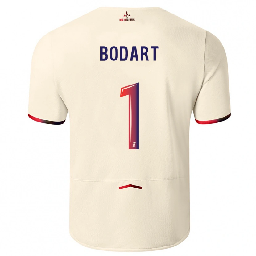 Danxen Hombre Camiseta Arnaud Bodart #1 Blanquecino Rojo 2ª Equipación 2025/26 La Camisa México