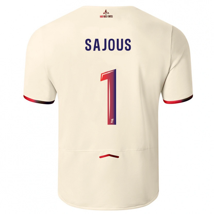 Danxen Hombre Camiseta Thomas Sajous #1 Blanquecino Rojo 2ª Equipación 2025/26 La Camisa México