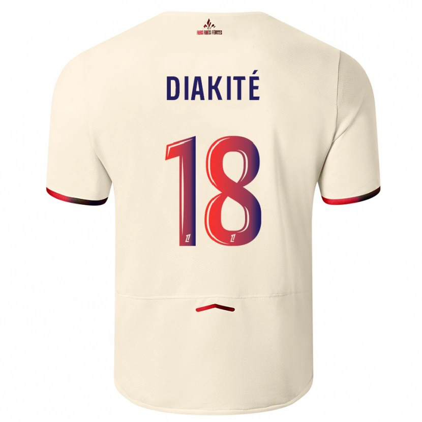Danxen Hombre Camiseta Bafodé Diakité #18 Blanquecino Rojo 2ª Equipación 2025/26 La Camisa México