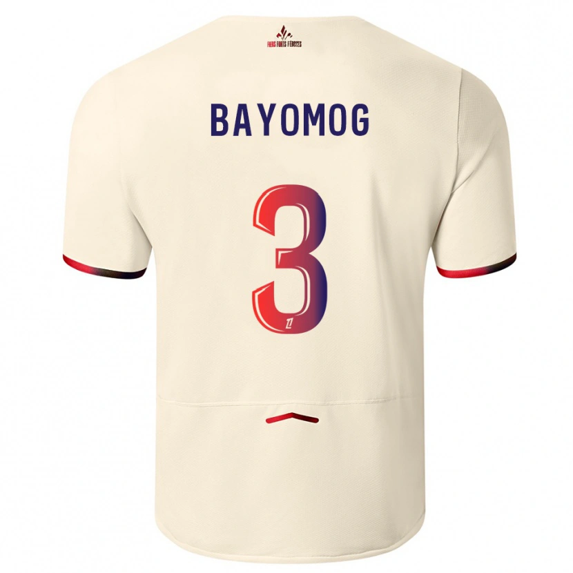 Danxen Hombre Camiseta Hugo Bayomog #3 Blanquecino Rojo 2ª Equipación 2025/26 La Camisa México