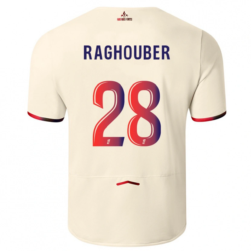 Danxen Hombre Camiseta Ugo Raghouber #28 Blanquecino Rojo 2ª Equipación 2025/26 La Camisa México