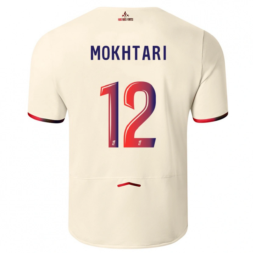 Danxen Hombre Camiseta Brahim Mokhtari #12 Blanquecino Rojo 2ª Equipación 2025/26 La Camisa México