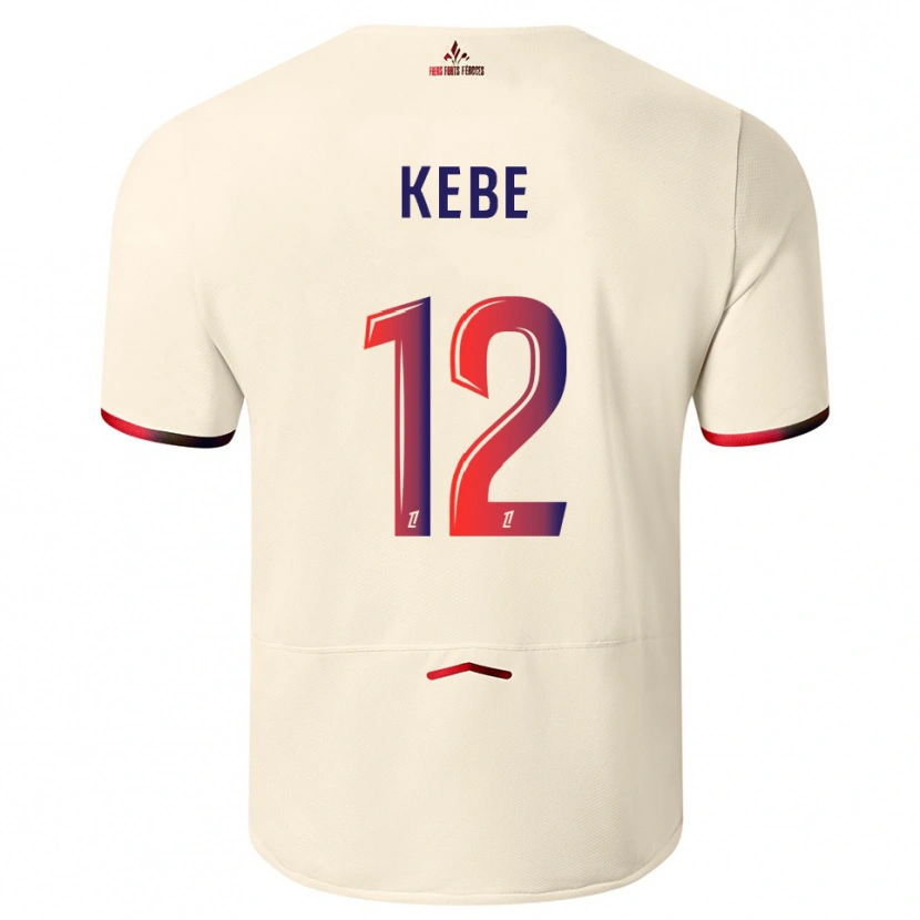 Danxen Hombre Camiseta Hamadi Kebe #12 Blanquecino Rojo 2ª Equipación 2025/26 La Camisa México