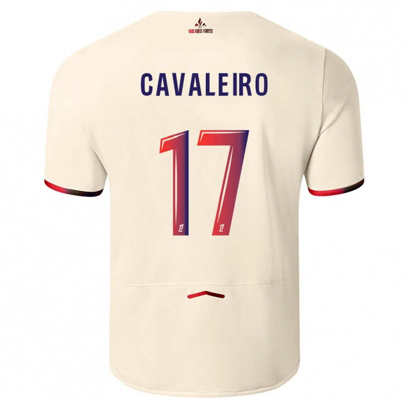 Danxen Hombre Camiseta Ivan Cavaleiro #17 Blanquecino Rojo 2ª Equipación 2025/26 La Camisa México