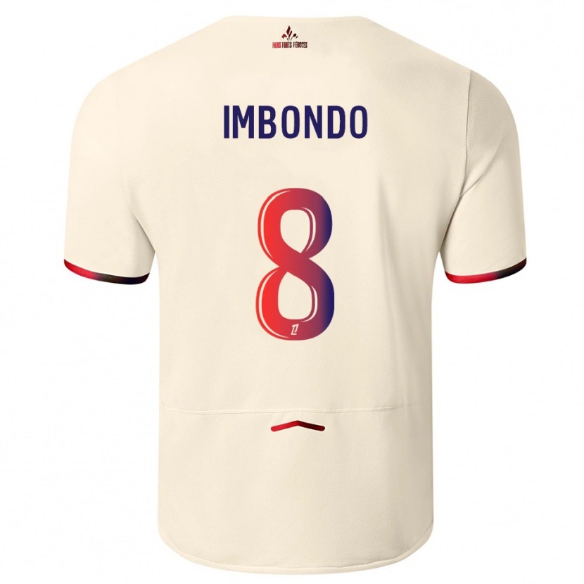 Danxen Hombre Camiseta Ramses Imbondo #8 Blanquecino Rojo 2ª Equipación 2025/26 La Camisa México