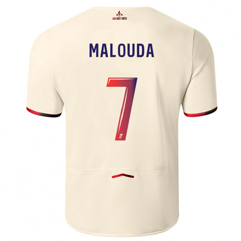 Danxen Hombre Camiseta Aaron Malouda #7 Blanquecino Rojo 2ª Equipación 2025/26 La Camisa México