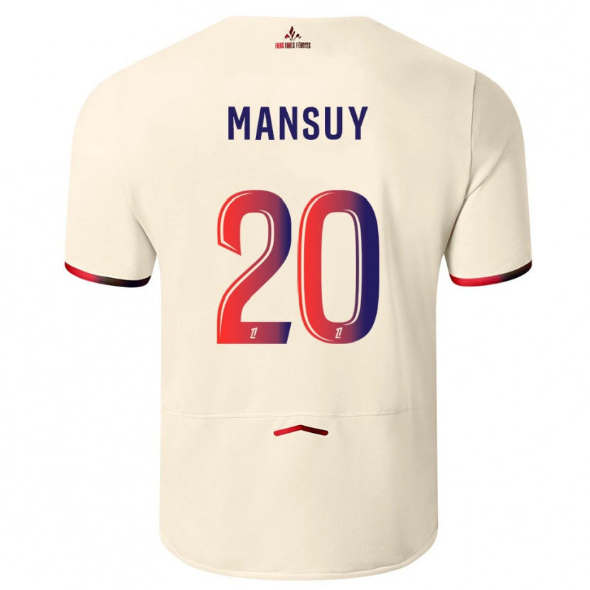 Danxen Hombre Camiseta Heloise Mansuy #20 Blanquecino Rojo 2ª Equipación 2025/26 La Camisa México