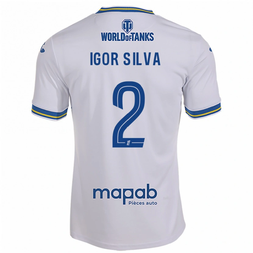 Danxen Hombre Camiseta Igor Silva #2 Blanco Celeste 2ª Equipación 2025/26 La Camisa México