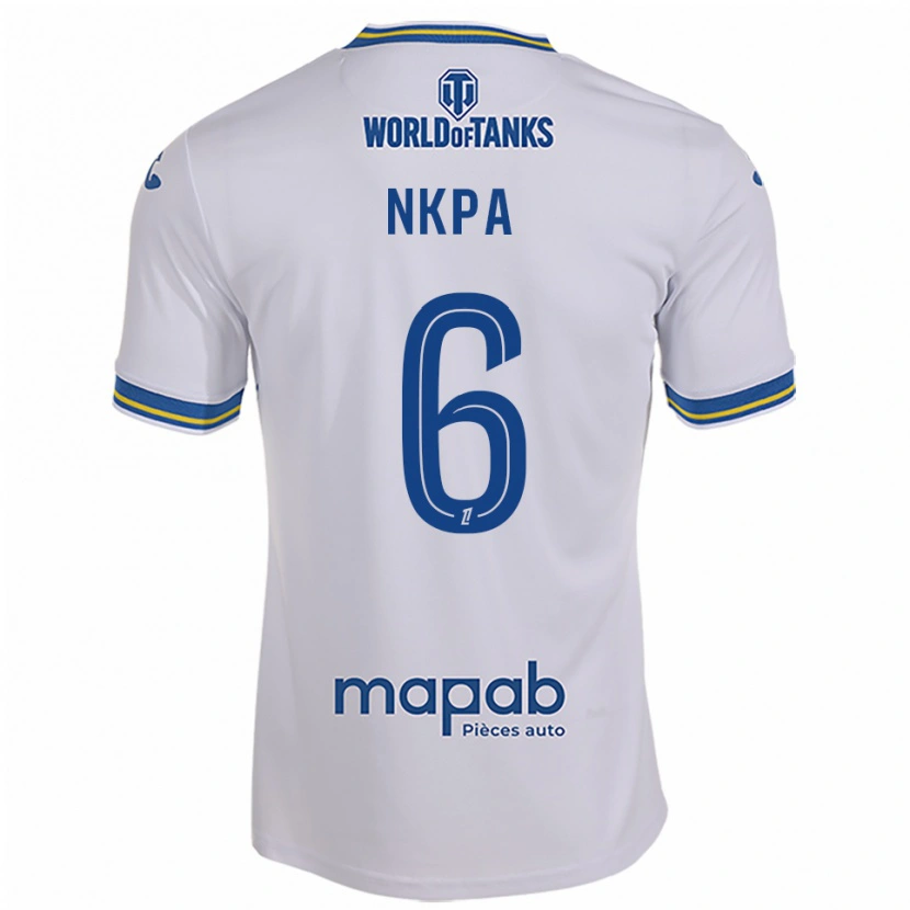 Danxen Hombre Camiseta Elie Nkpa #6 Blanco Celeste 2ª Equipación 2025/26 La Camisa México