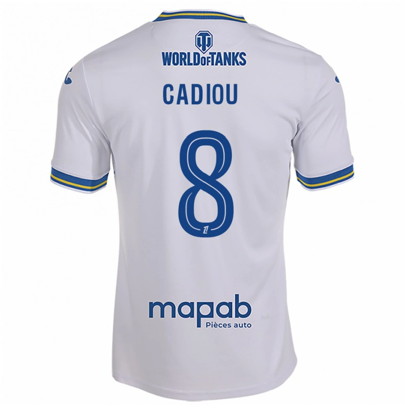 Danxen Hombre Camiseta Noah Cadiou #8 Blanco Celeste 2ª Equipación 2025/26 La Camisa México