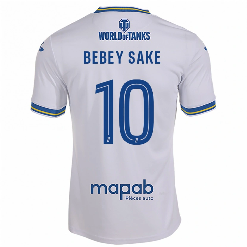 Danxen Hombre Camiseta Mattéo Bebey Sake #10 Blanco Celeste 2ª Equipación 2025/26 La Camisa México