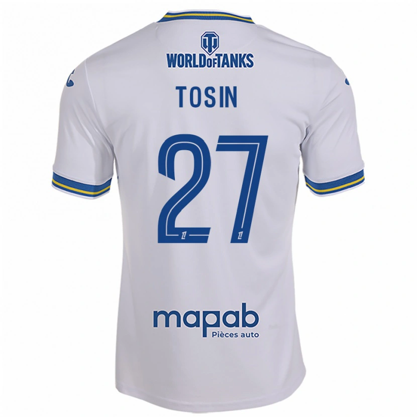 Danxen Hombre Camiseta Aiyegun Tosin #27 Blanco Celeste 2ª Equipación 2025/26 La Camisa México