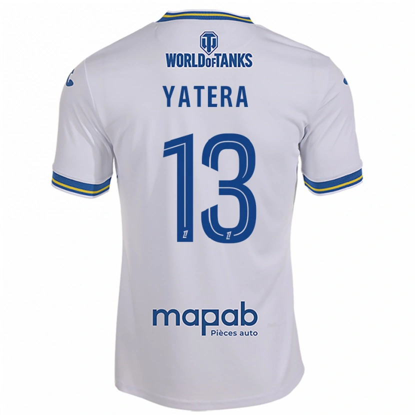 Danxen Hombre Camiseta Demba Yatera #13 Blanco Celeste 2ª Equipación 2025/26 La Camisa México
