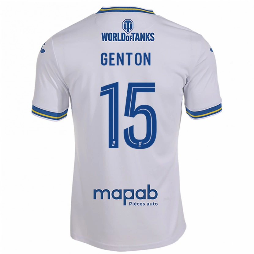 Danxen Hombre Camiseta Enzo Genton #15 Blanco Celeste 2ª Equipación 2025/26 La Camisa México