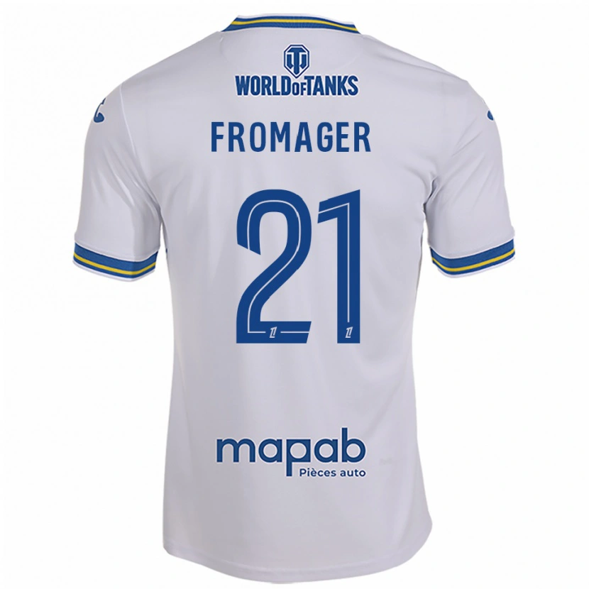 Danxen Hombre Camiseta Côme Fromager #21 Blanco Celeste 2ª Equipación 2025/26 La Camisa México