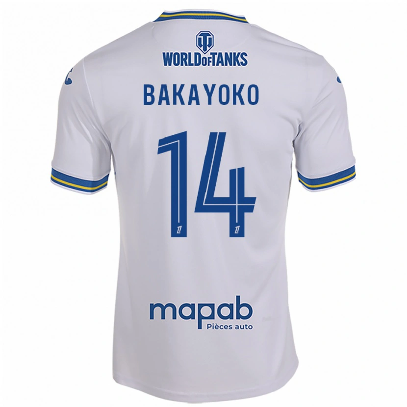 Danxen Hombre Camiseta Tiemoué Bakayoko #14 Blanco Celeste 2ª Equipación 2025/26 La Camisa México