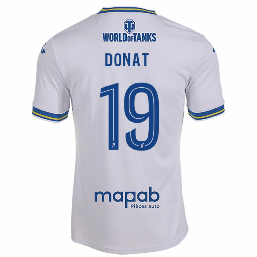 Danxen Hombre Camiseta Noa Donat #19 Blanco Celeste 2ª Equipación 2025/26 La Camisa México