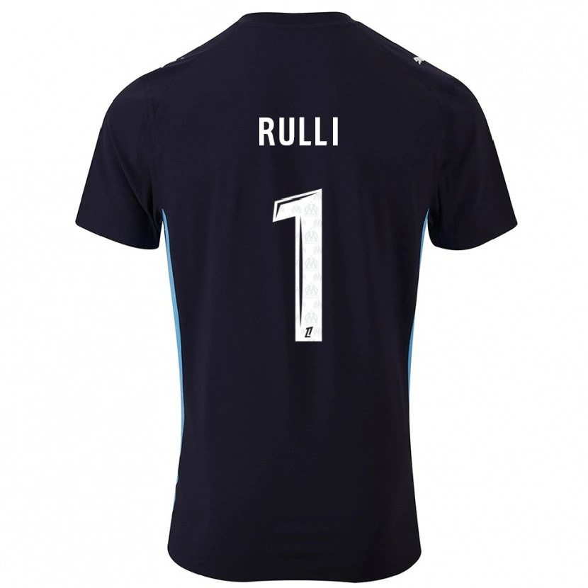 Danxen Hombre Camiseta Gerónimo Rulli #1 Negro Celeste 2ª Equipación 2025/26 La Camisa México