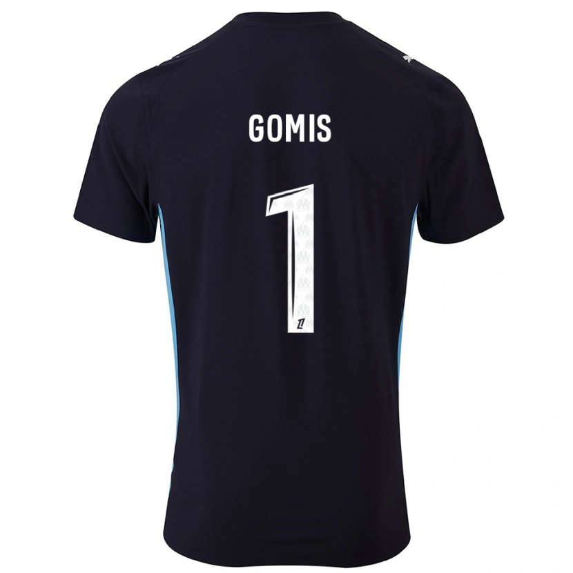 Danxen Hombre Camiseta Ibrahim Gomis #1 Negro Celeste 2ª Equipación 2025/26 La Camisa México