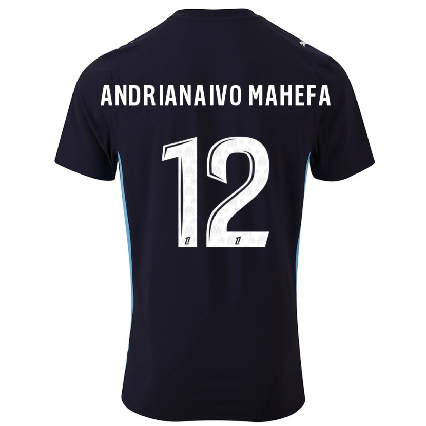 Danxen Hombre Camiseta Mathis Andrianaivo Mahefa #12 Negro Celeste 2ª Equipación 2025/26 La Camisa México