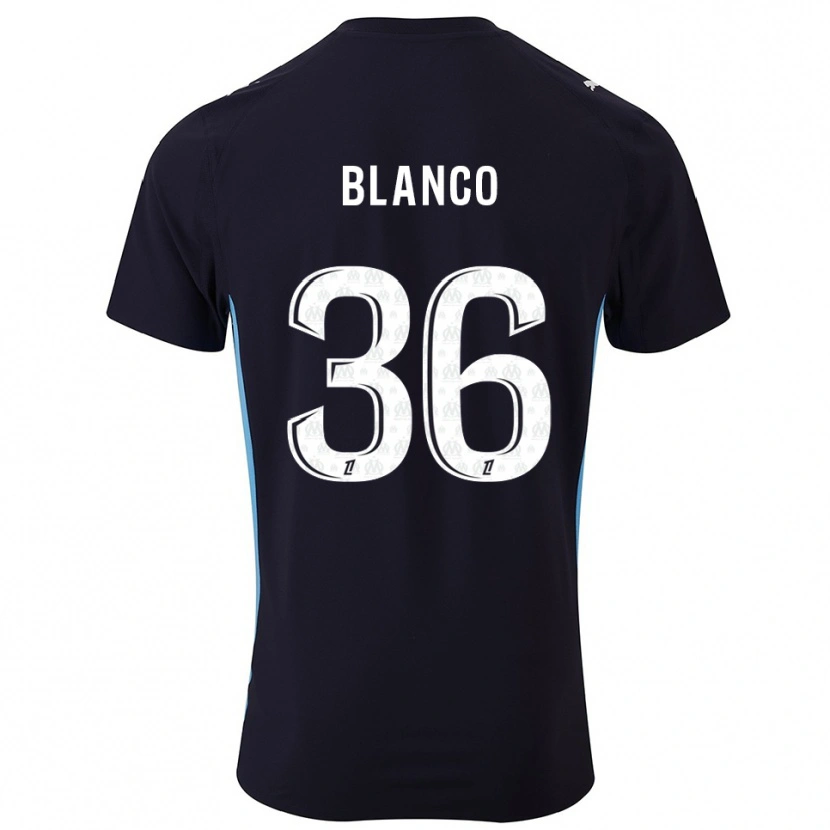 Danxen Hombre Camiseta Rubén Blanco #36 Negro Celeste 2ª Equipación 2025/26 La Camisa México