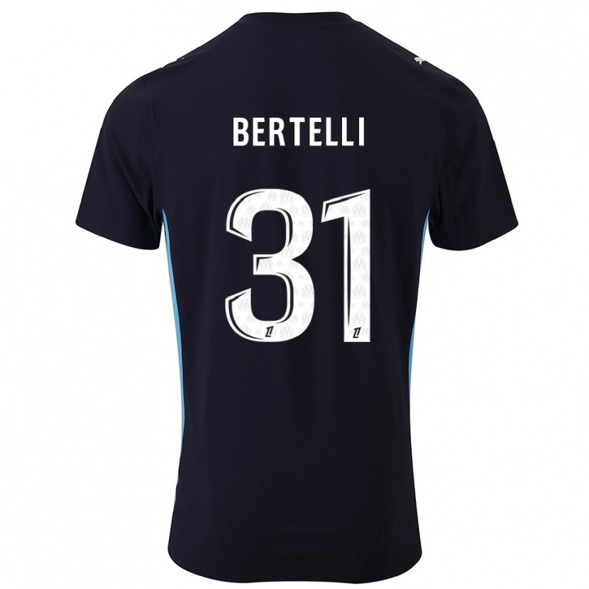 Danxen Hombre Camiseta Ugo Bertelli #31 Negro Celeste 2ª Equipación 2025/26 La Camisa México