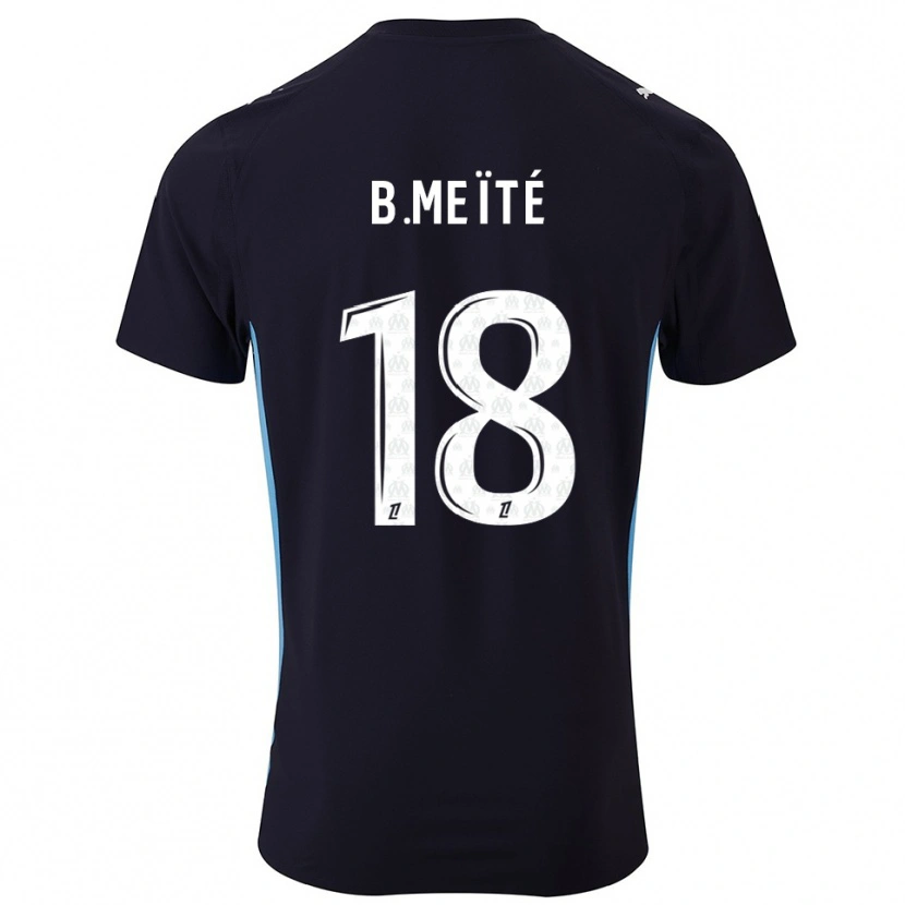 Danxen Hombre Camiseta Bamo Meïté #18 Negro Celeste 2ª Equipación 2025/26 La Camisa México