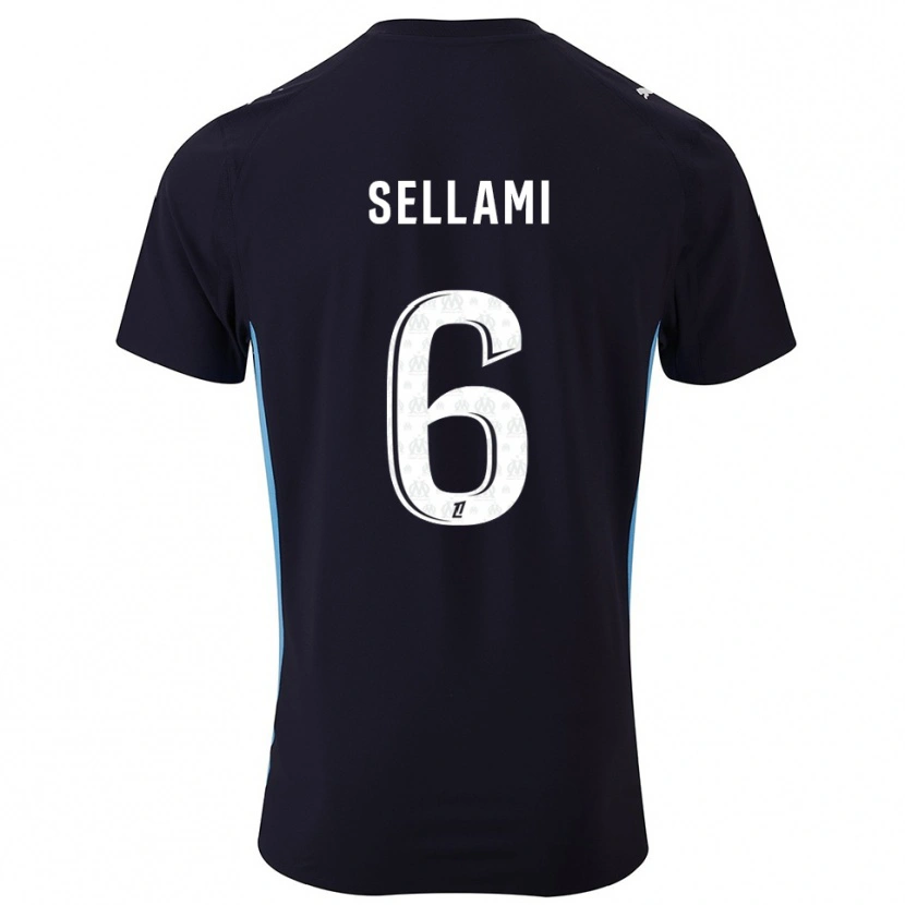Danxen Hombre Camiseta Yanis Sellami #6 Negro Celeste 2ª Equipación 2025/26 La Camisa México