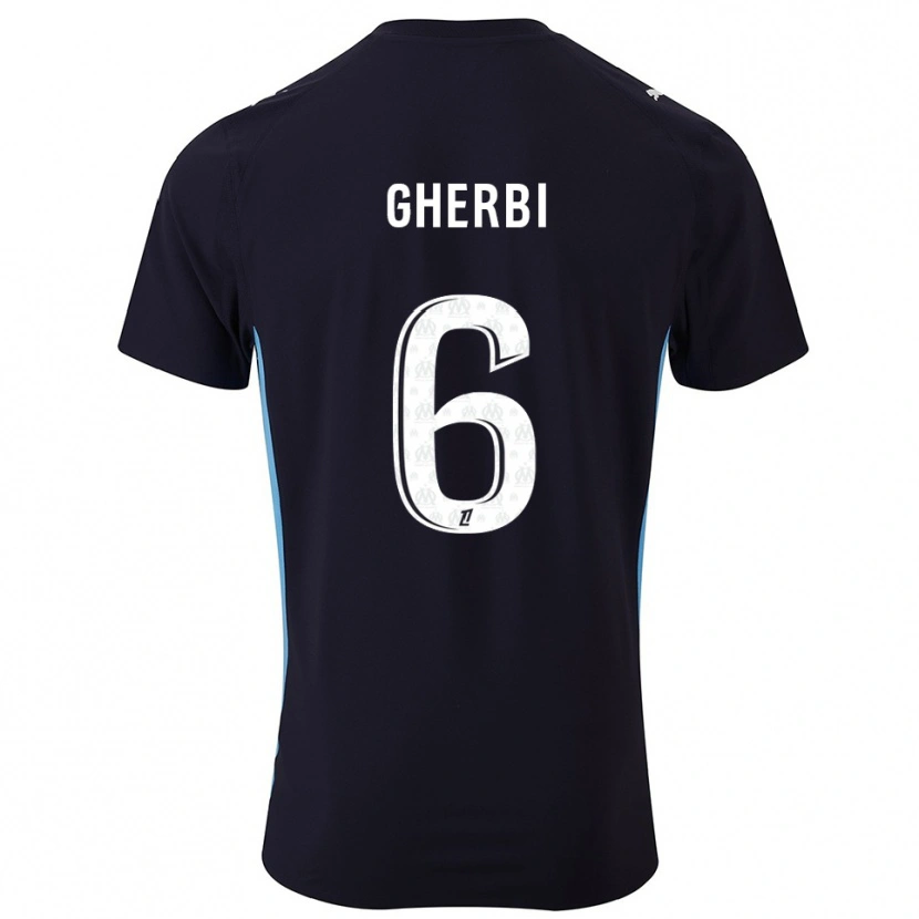 Danxen Hombre Camiseta Candice Gherbi #6 Negro Celeste 2ª Equipación 2025/26 La Camisa México