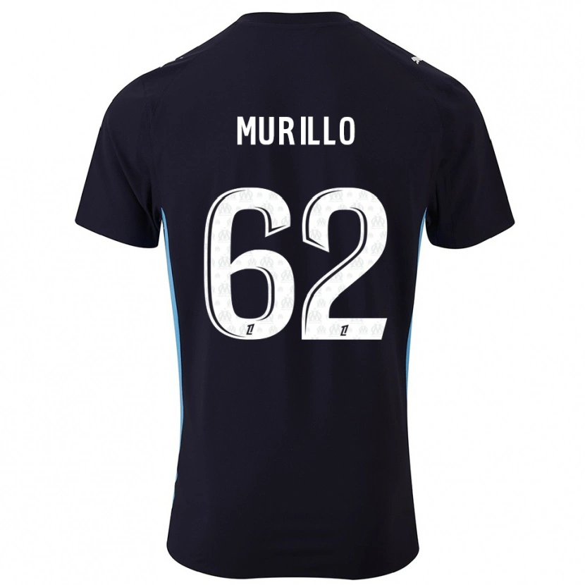 Danxen Hombre Camiseta Amir Murillo #62 Negro Celeste 2ª Equipación 2025/26 La Camisa México