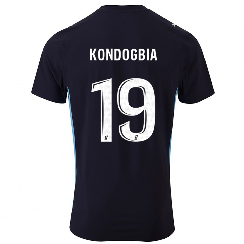 Danxen Hombre Camiseta Geoffrey Kondogbia #19 Negro Celeste 2ª Equipación 2025/26 La Camisa México
