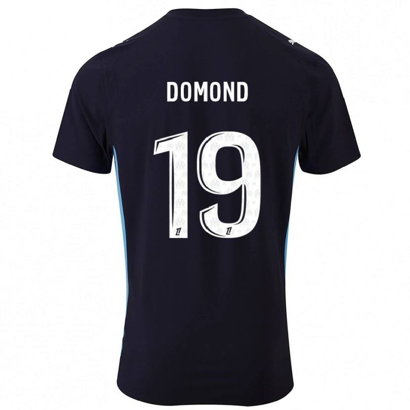 Danxen Hombre Camiseta Chelsea Domond #19 Negro Celeste 2ª Equipación 2025/26 La Camisa México