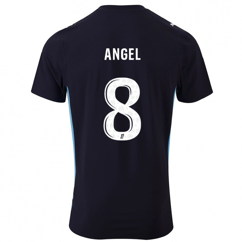 Danxen Hombre Camiseta Angel Gomes #8 Negro Celeste 2ª Equipación 2025/26 La Camisa México