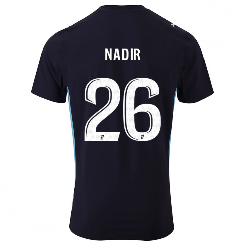 Danxen Hombre Camiseta Bilal Nadir #26 Negro Celeste 2ª Equipación 2025/26 La Camisa México