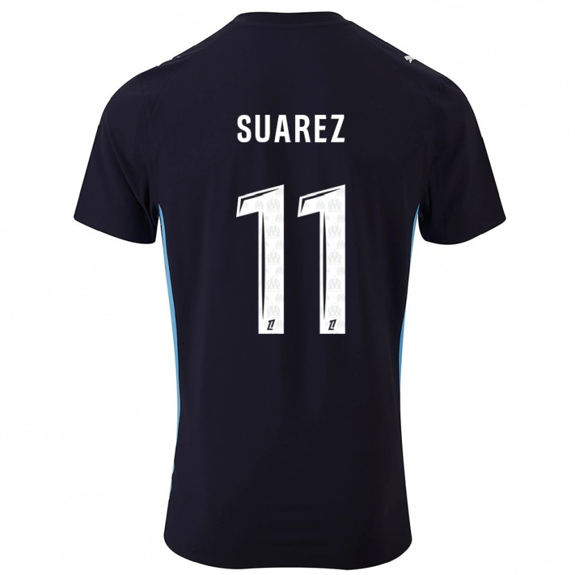 Danxen Hombre Camiseta Luis Suarez #11 Negro Celeste 2ª Equipación 2025/26 La Camisa México