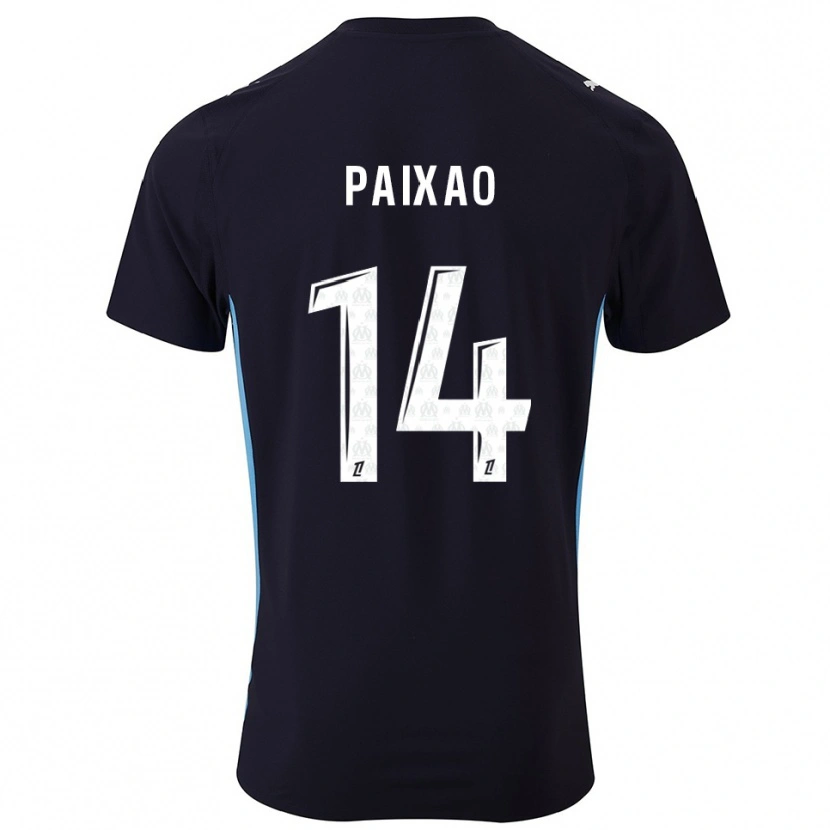 Danxen Hombre Camiseta Igor Paixão #14 Negro Celeste 2ª Equipación 2025/26 La Camisa México