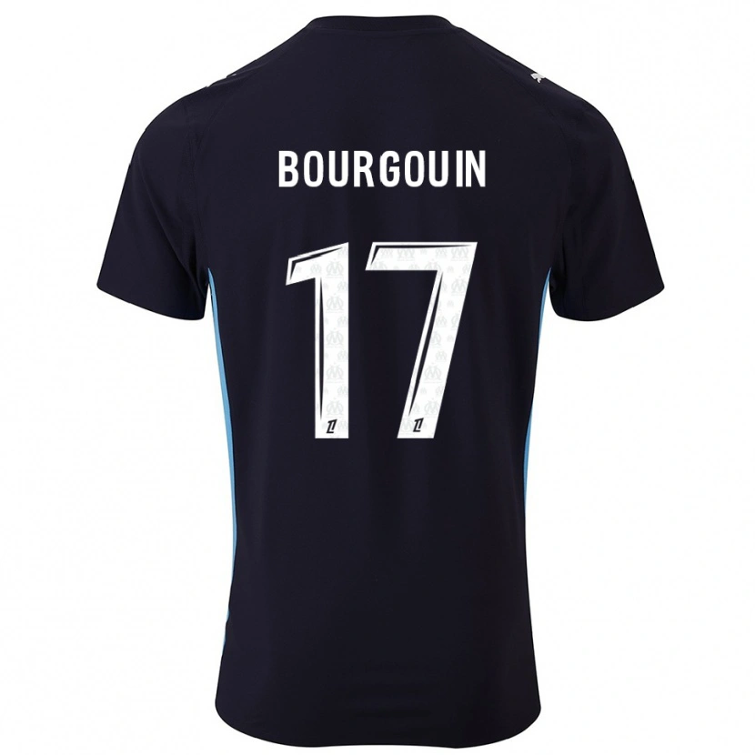 Danxen Hombre Camiseta Laura Bourgouin #17 Negro Celeste 2ª Equipación 2025/26 La Camisa México