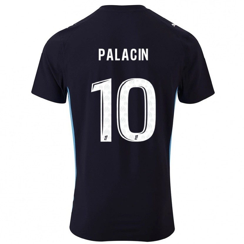 Danxen Hombre Camiseta Sara Palacin #10 Negro Celeste 2ª Equipación 2025/26 La Camisa México