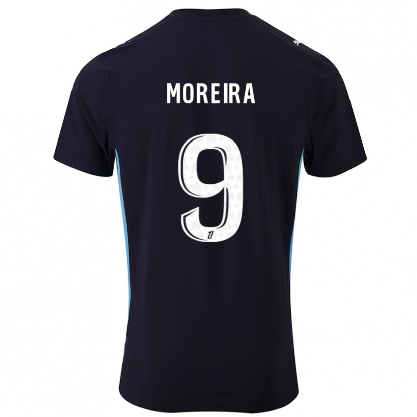 Danxen Hombre Camiseta Iuri Moreira #9 Negro Celeste 2ª Equipación 2025/26 La Camisa México
