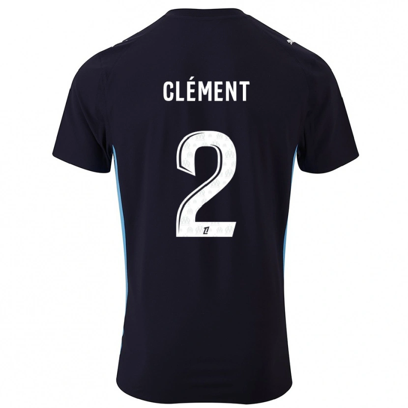 Danxen Hombre Camiseta Mathis Clément #2 Negro Celeste 2ª Equipación 2025/26 La Camisa México