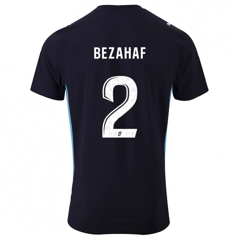Danxen Hombre Camiseta Kelyann Bezahaf #2 Negro Celeste 2ª Equipación 2025/26 La Camisa México