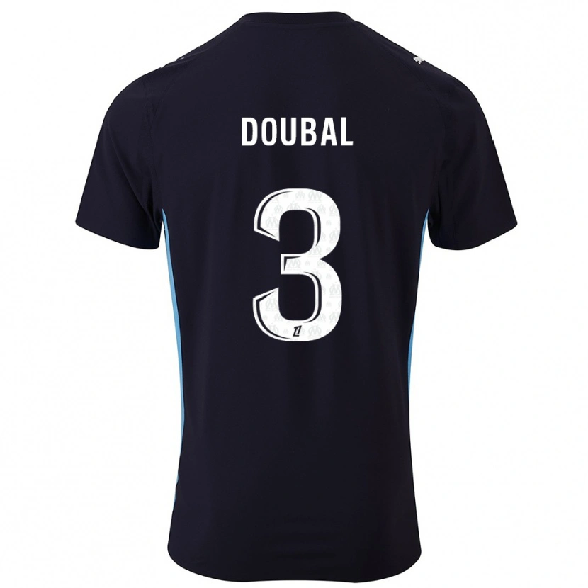 Danxen Hombre Camiseta Anis Doubal #3 Negro Celeste 2ª Equipación 2025/26 La Camisa México