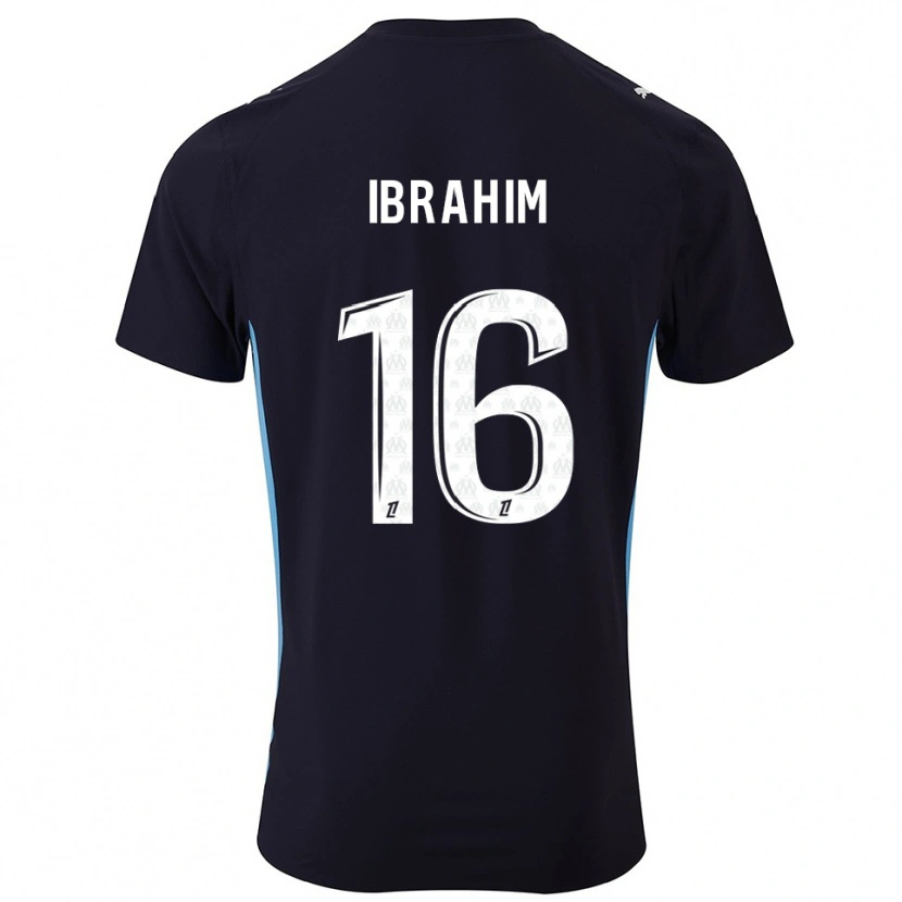 Danxen Hombre Camiseta Ayman Ibrahim #16 Negro Celeste 2ª Equipación 2025/26 La Camisa México