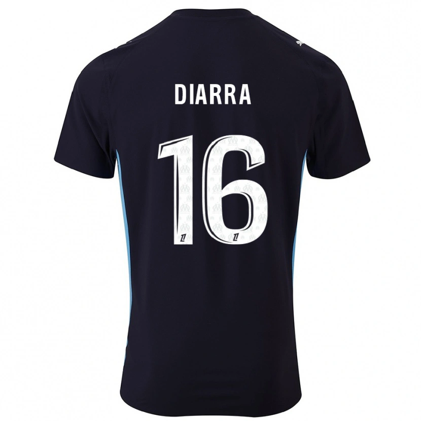 Danxen Hombre Camiseta Cheick Diarra #16 Negro Celeste 2ª Equipación 2025/26 La Camisa México