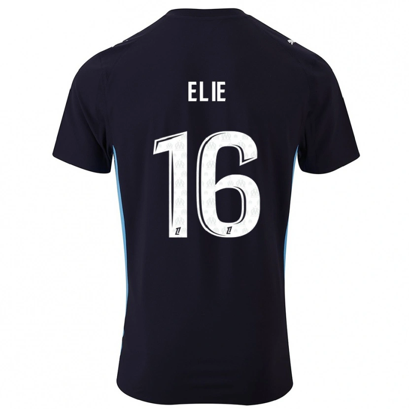 Danxen Hombre Camiseta Anaïs Elie #16 Negro Celeste 2ª Equipación 2025/26 La Camisa México